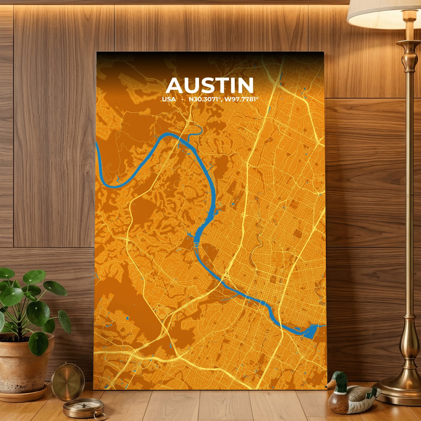Austin Scorch Map Poster