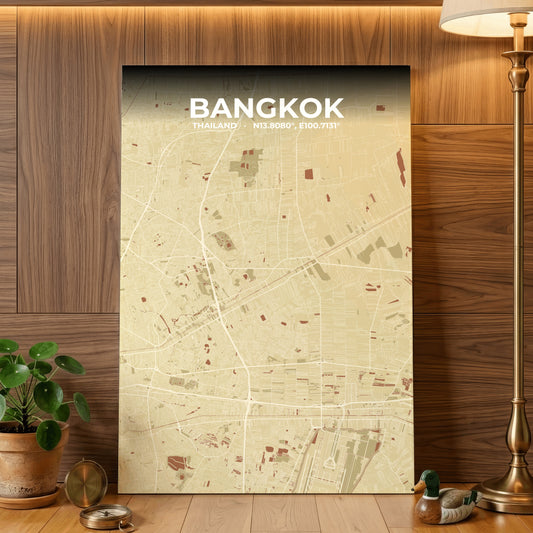 Bangkok Ember Map Poster