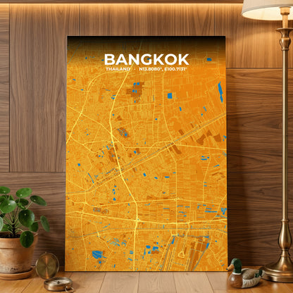 Bangkok Scorch Map Poster