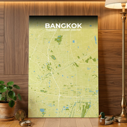 Bangkok Fern Map Poster