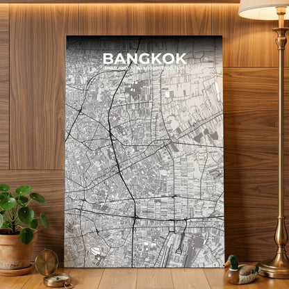 Bangkok Ash Map Poster