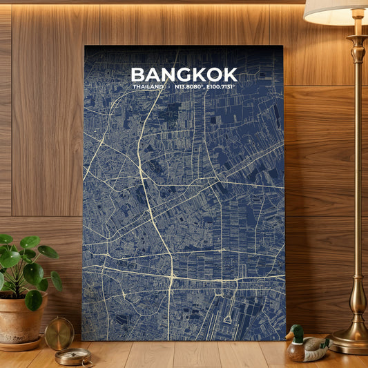 Bangkok Anchor Map Poster