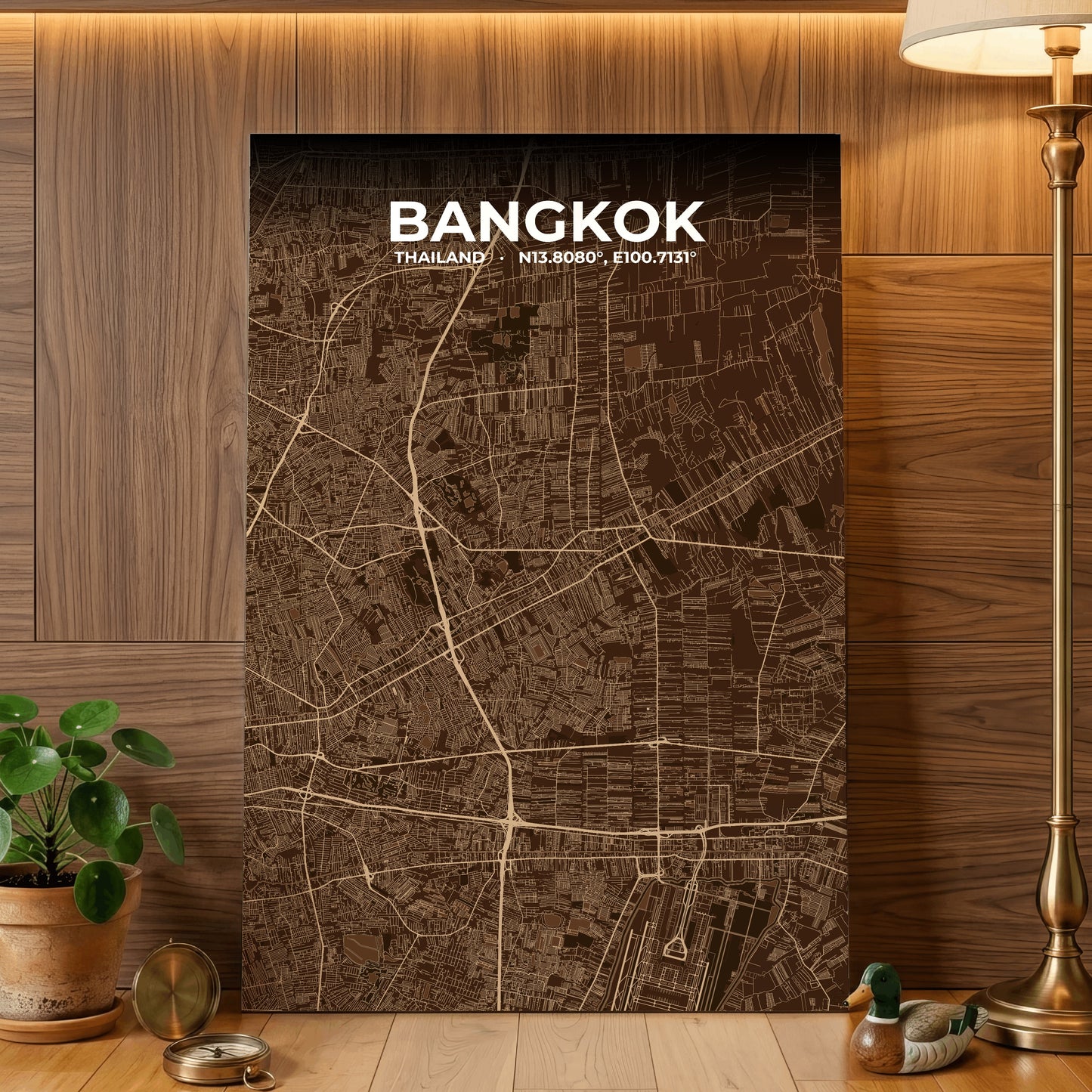 Bangkok Plum Map Poster