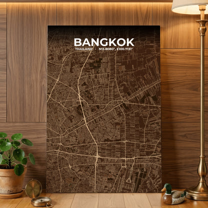 Bangkok Plum Map Poster