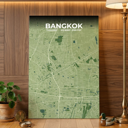 Bangkok Clay Map Poster