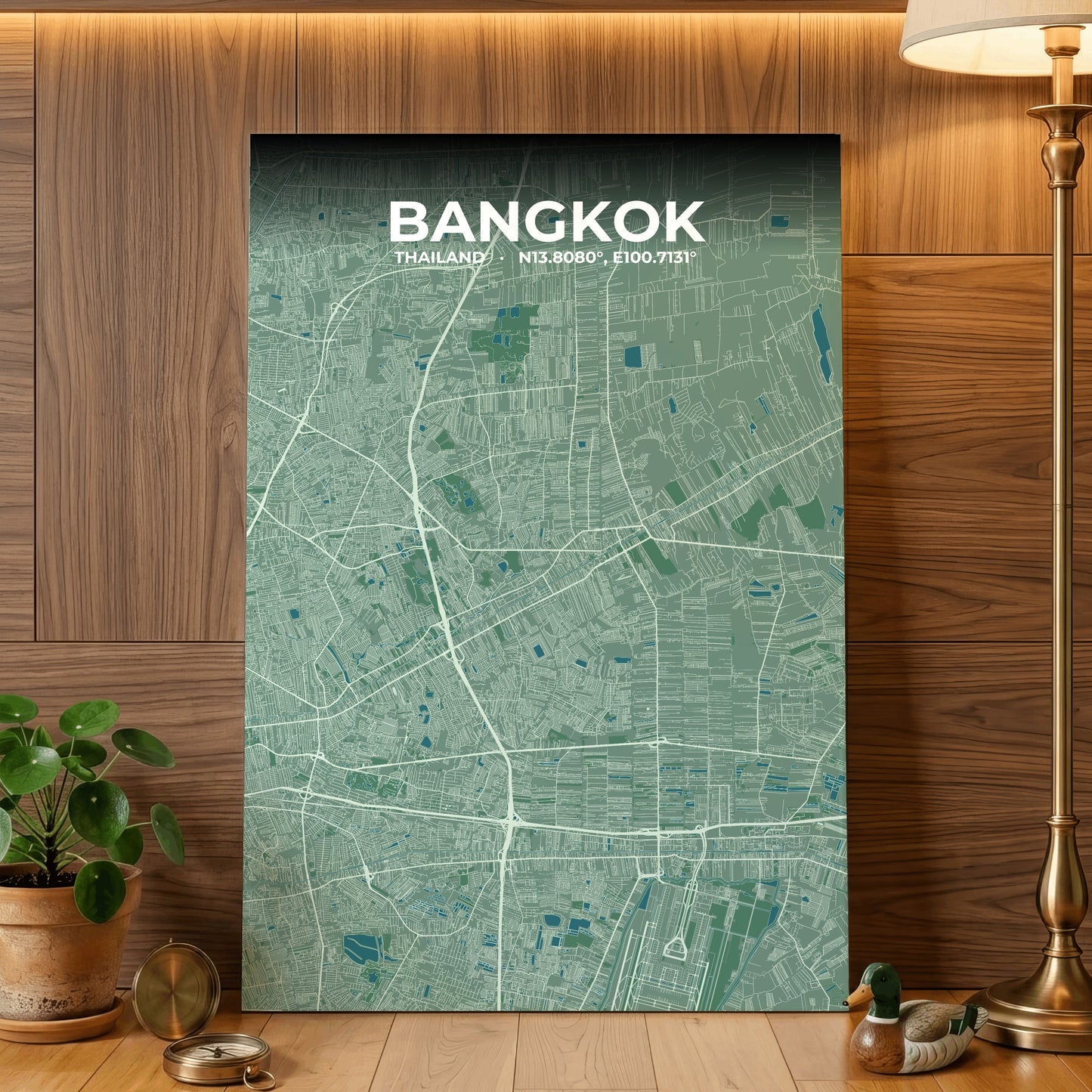 Bangkok Mist Map Poster