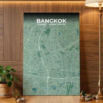 Bangkok Mist Map Poster