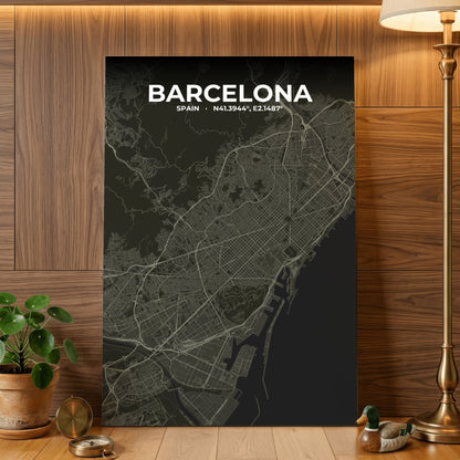 Barcelona Sable Map Poster