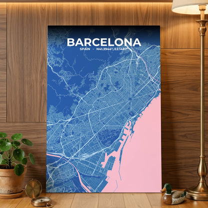 Barcelona Candy Map Poster