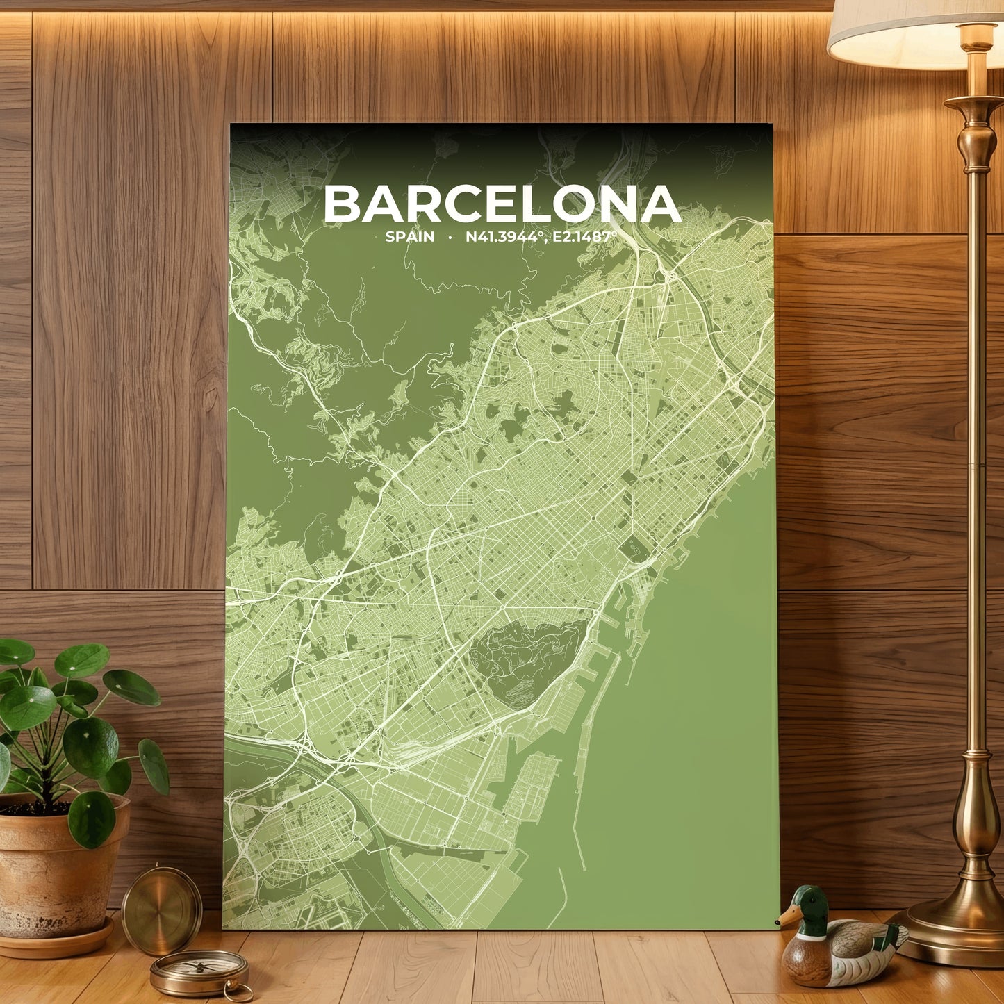 Barcelona Grove Map Poster