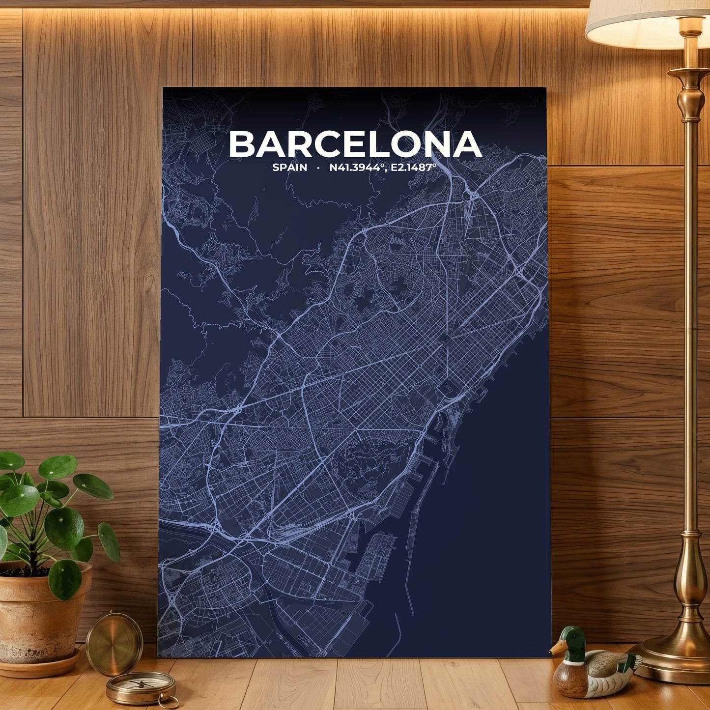 Barcelona Tide Map Poster