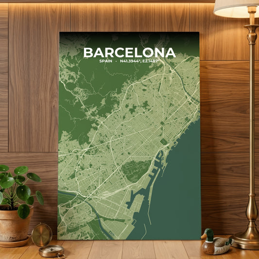 Barcelona Clay Map Poster