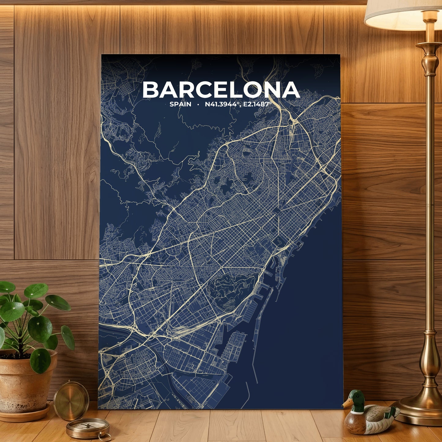 Barcelona Anchor Map Poster