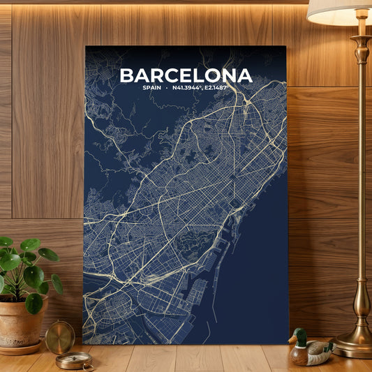Barcelona Anchor Map Poster