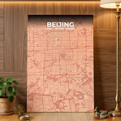 Beijing Blush Map Poster