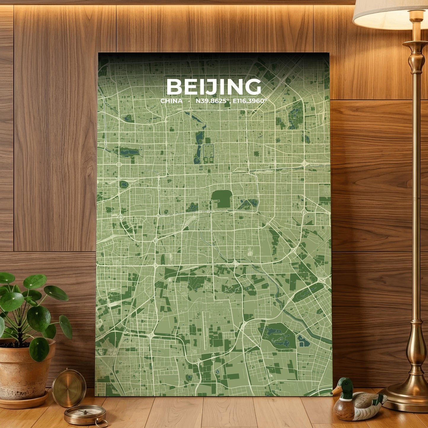 Beijing Clay Map Poster