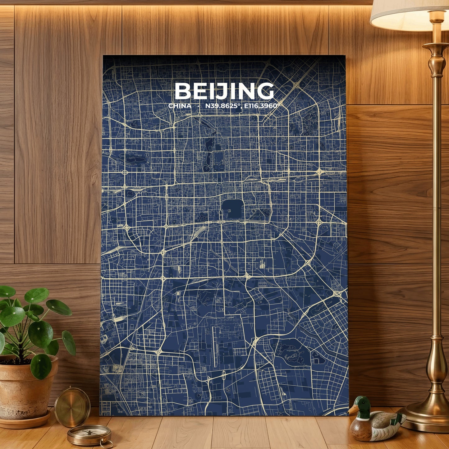 Beijing Anchor Map Poster
