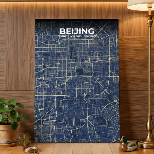 Beijing Anchor Map Poster