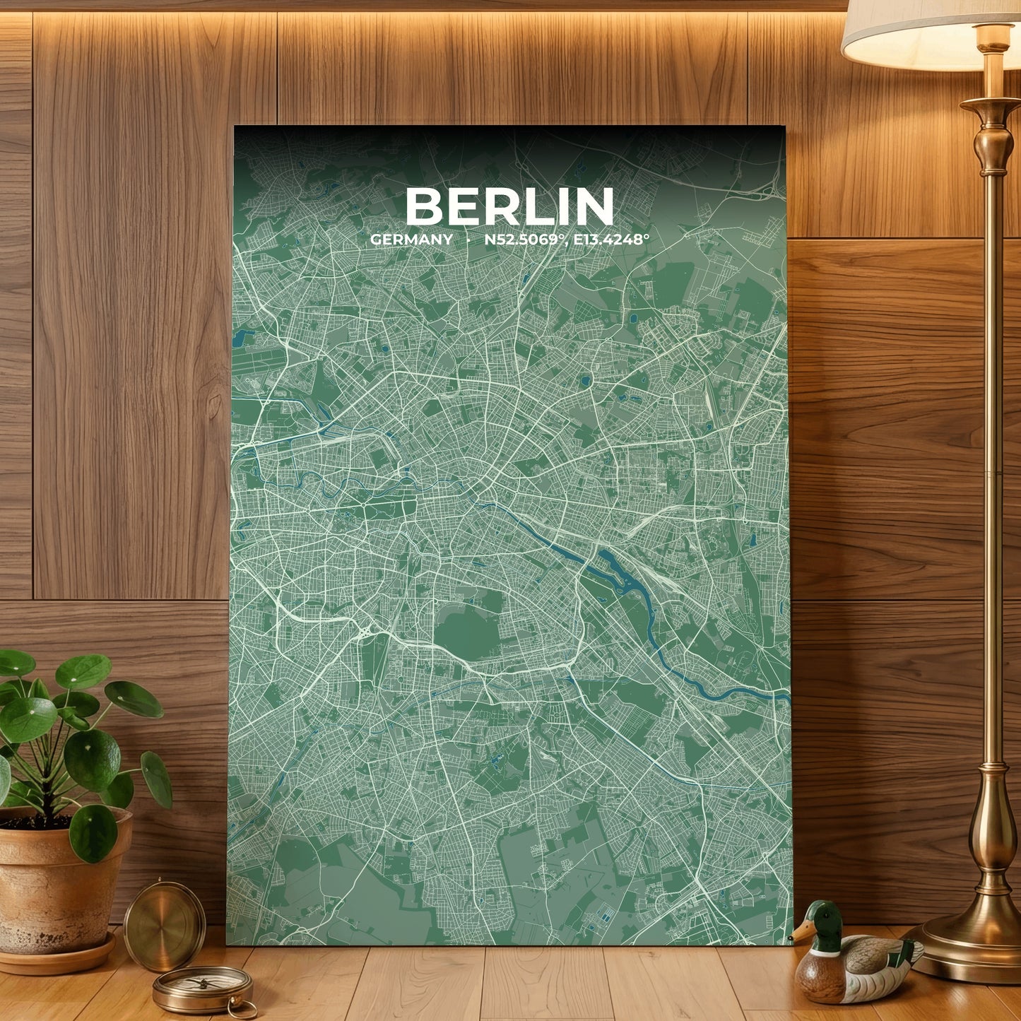 Berlin Mist Map Poster