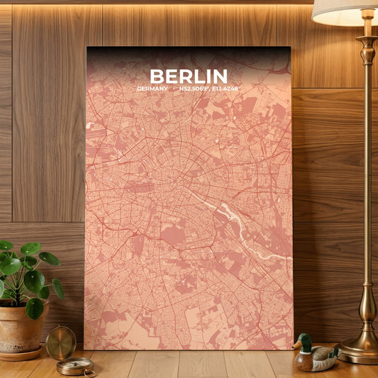 Berlin Blush Map Poster