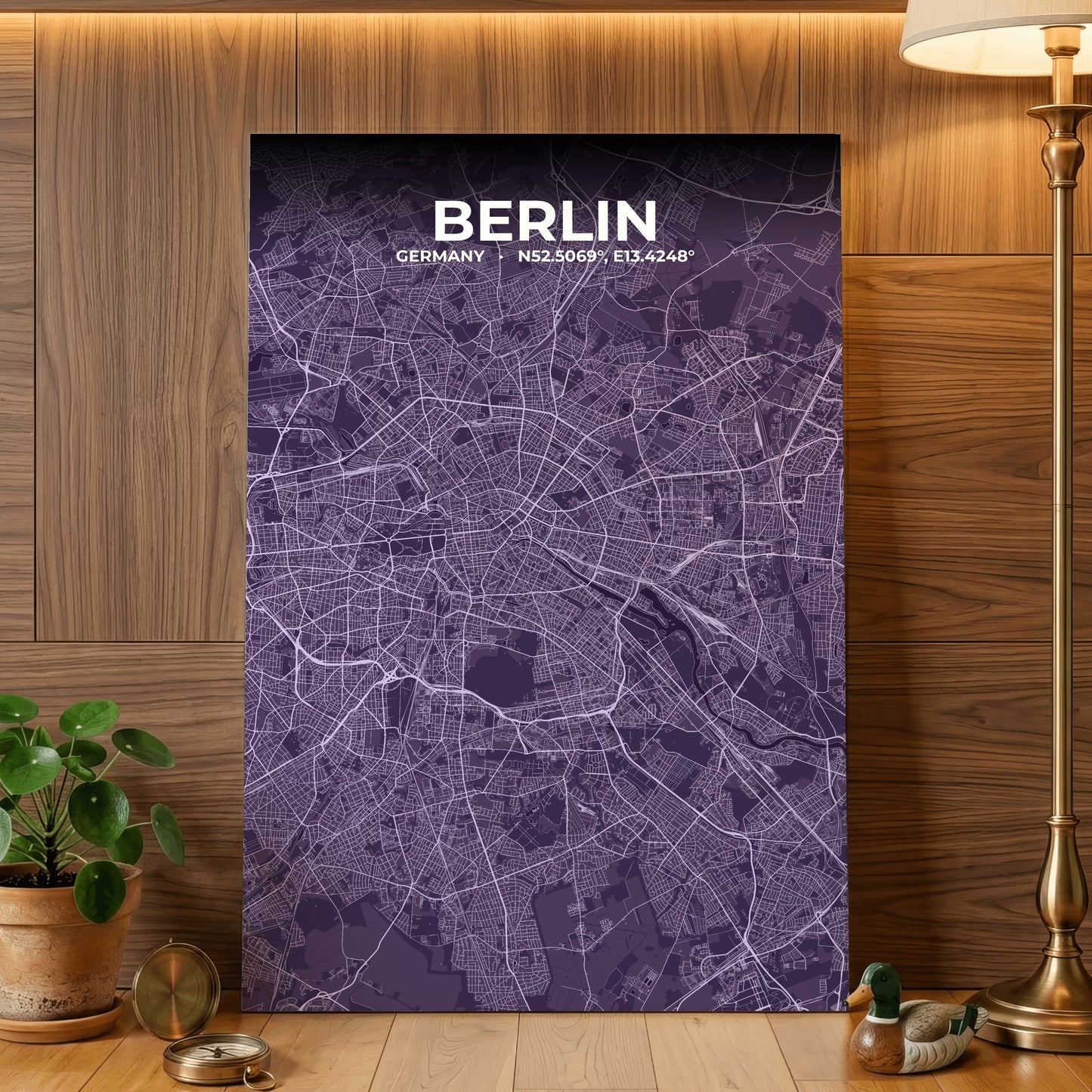 Berlin Dusk Map Poster