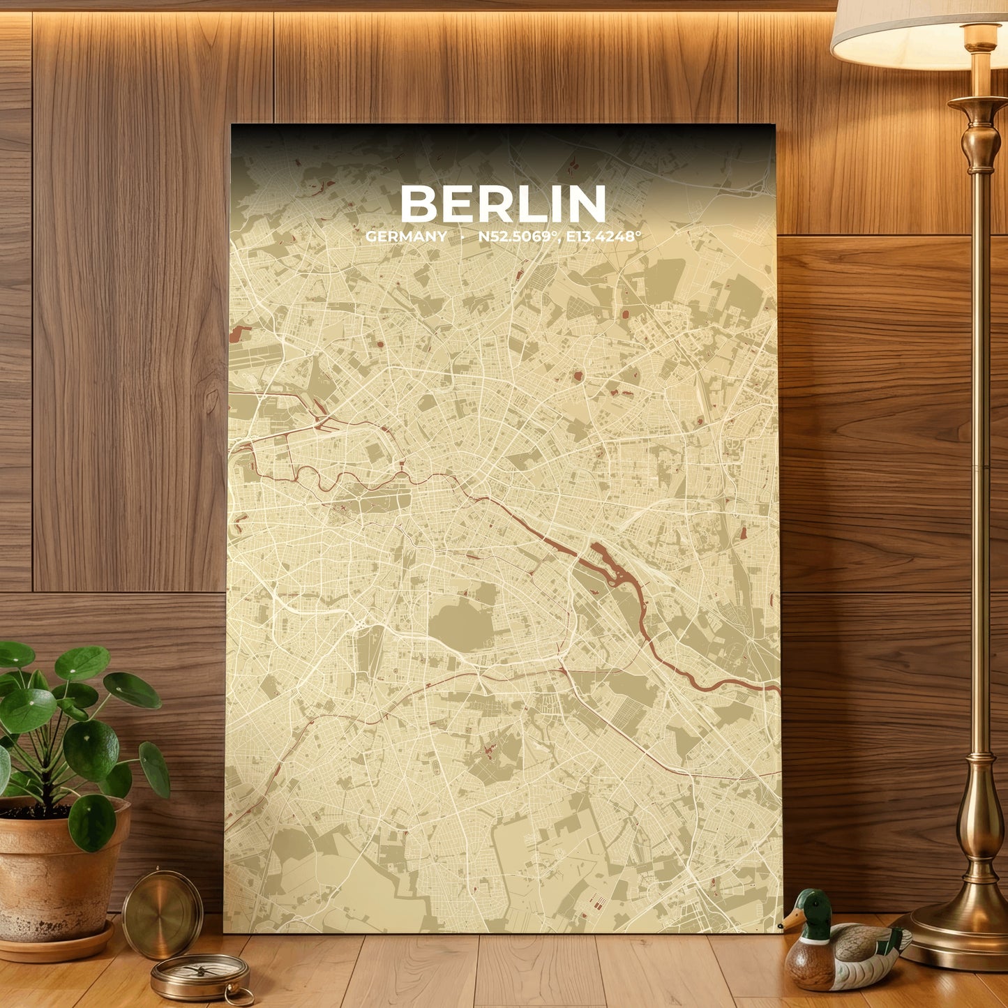 Berlin Ember Map Poster