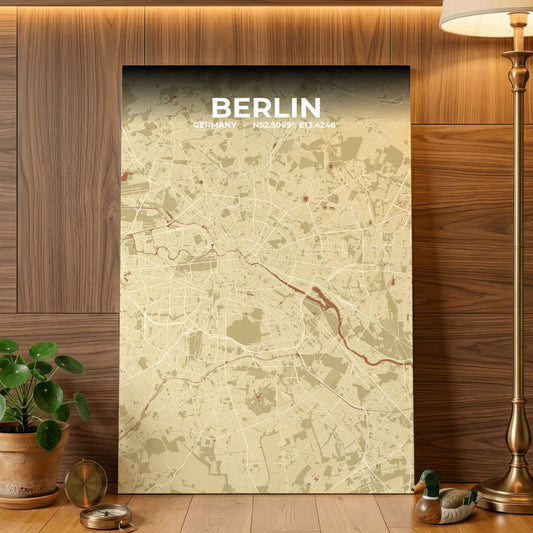 Berlin Ember Map Poster