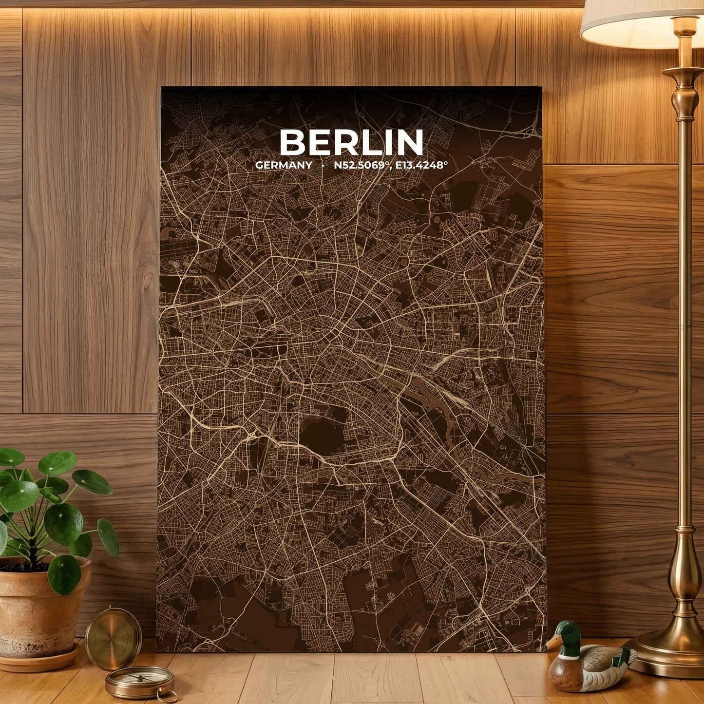 Berlin Plum Map Poster