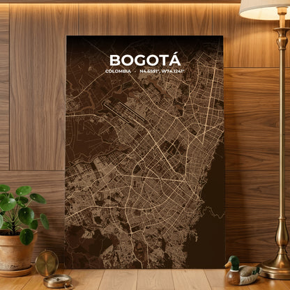 Bogotá Plum Map Poster