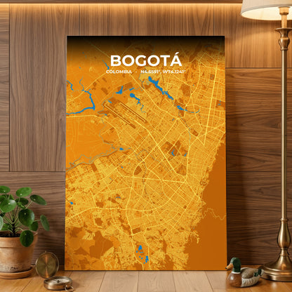 Bogotá Scorch Map Poster