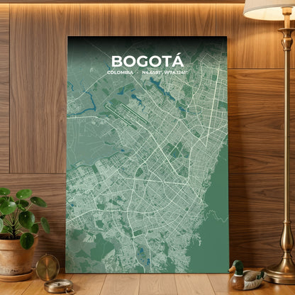 Bogotá Mist Map Poster