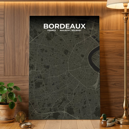 Bordeaux Sable Map Poster