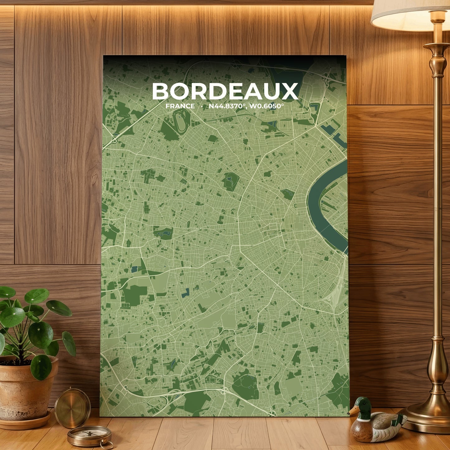 Bordeaux Clay Map Poster