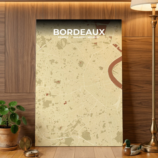 Bordeaux Ember Map Poster