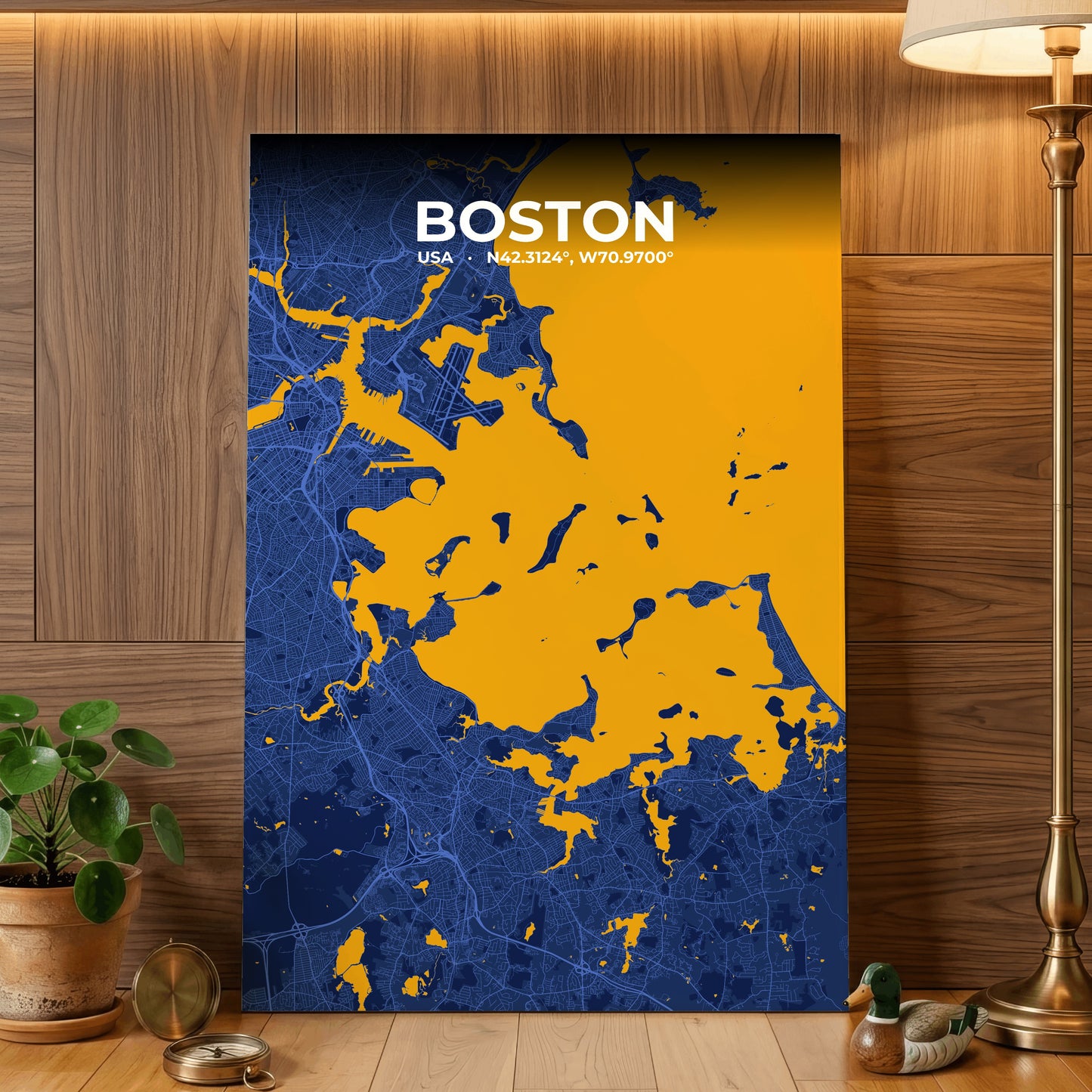 Boston Ink Map Poster