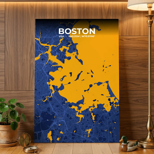 Boston Ink Map Poster