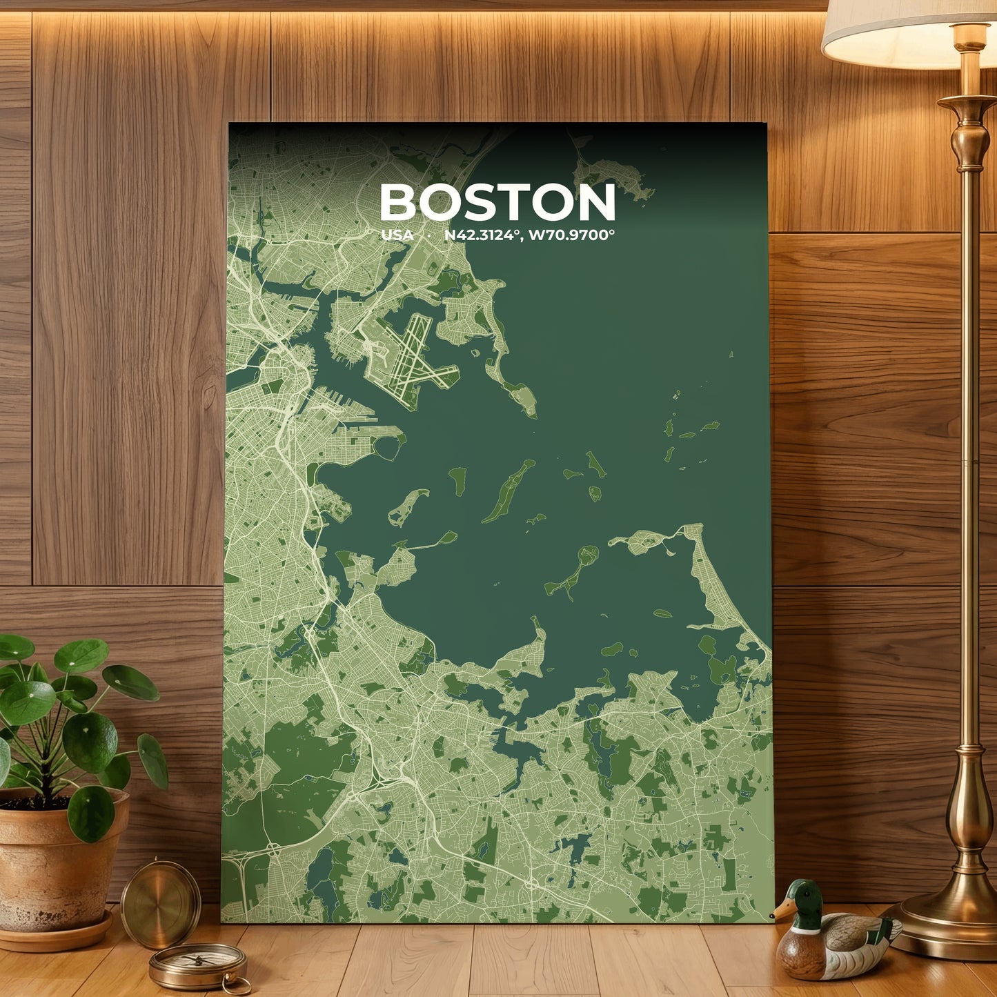 Boston Clay Map Poster