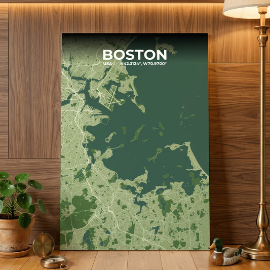 Boston Clay Map Poster
