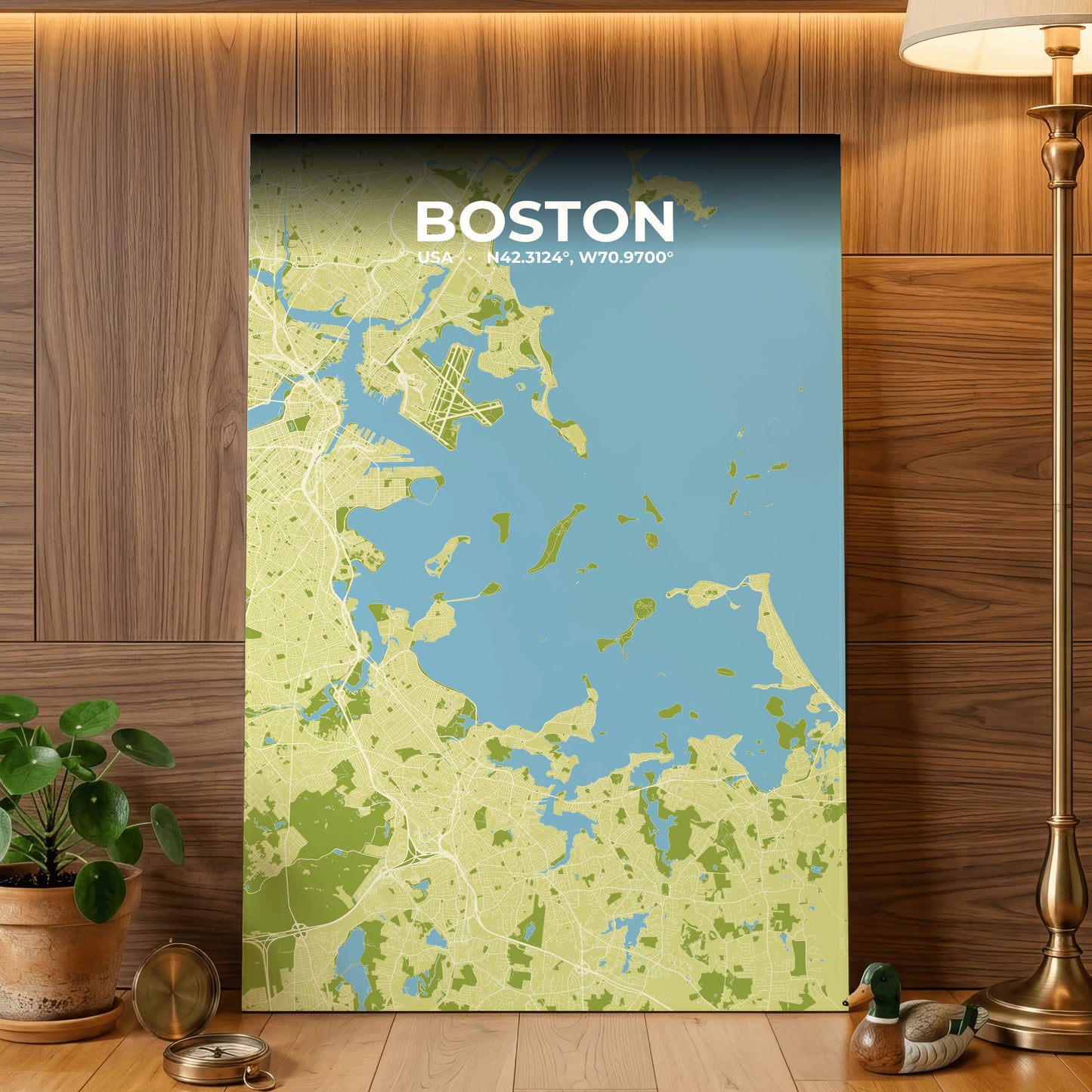 Boston Fern Map Poster