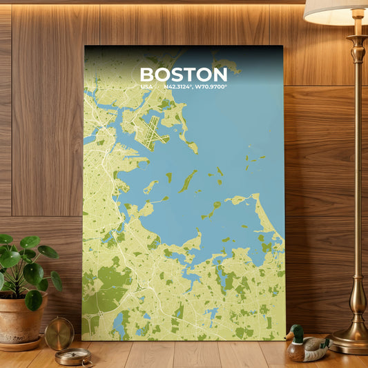 Boston Fern Map Poster