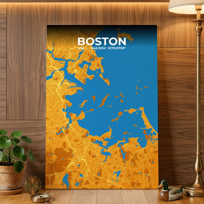 Boston Scorch Map Poster