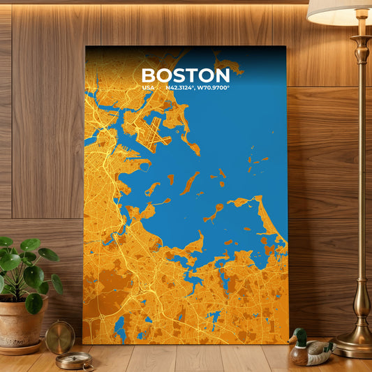 Boston Scorch Map Poster