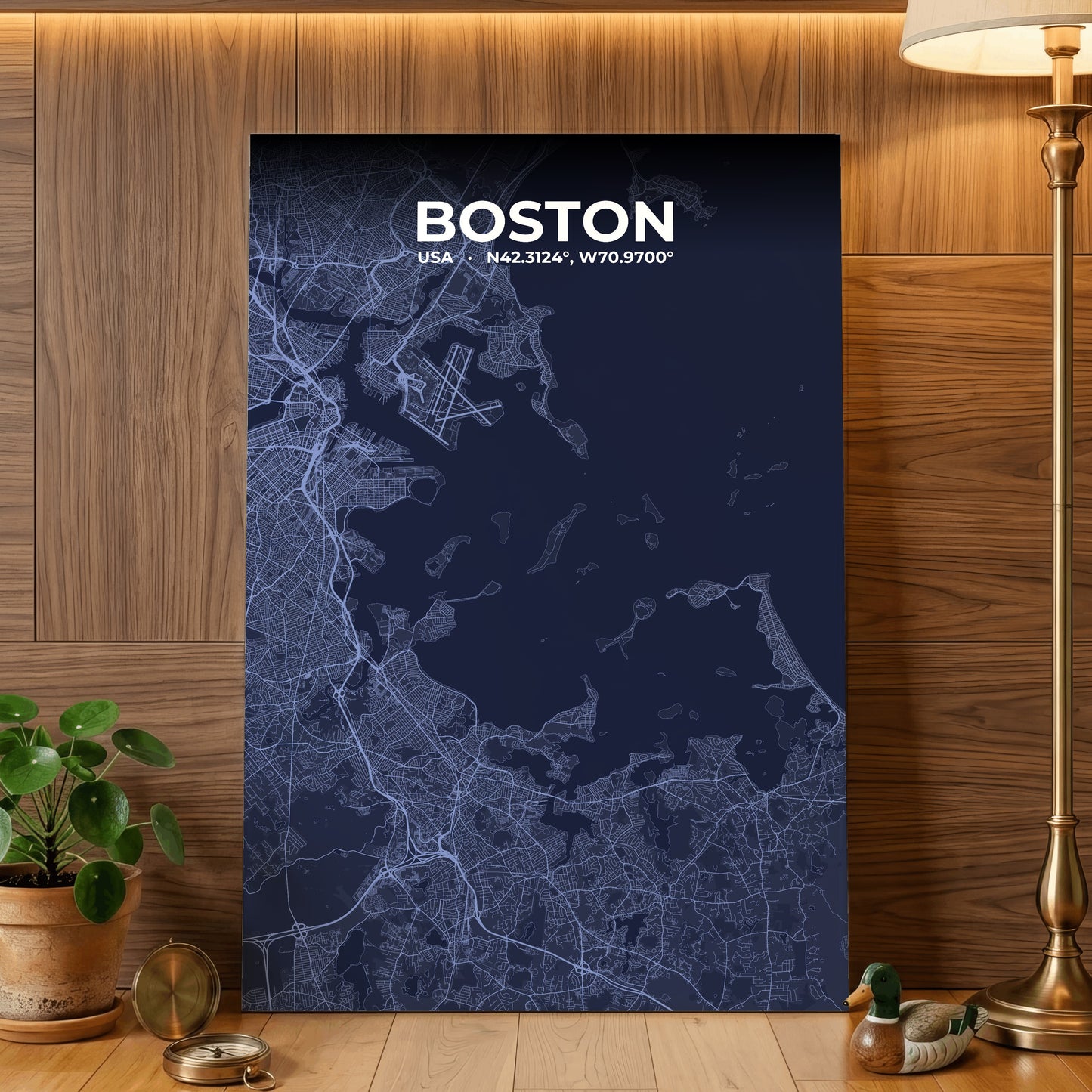 Boston Tide Map Poster