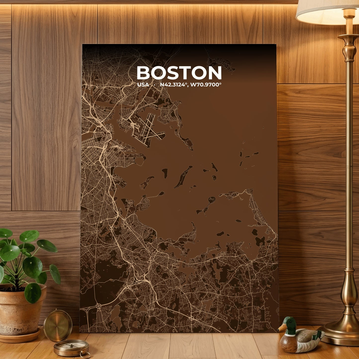 Boston Plum Map Poster
