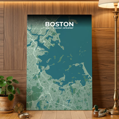 Boston Mist Map Poster