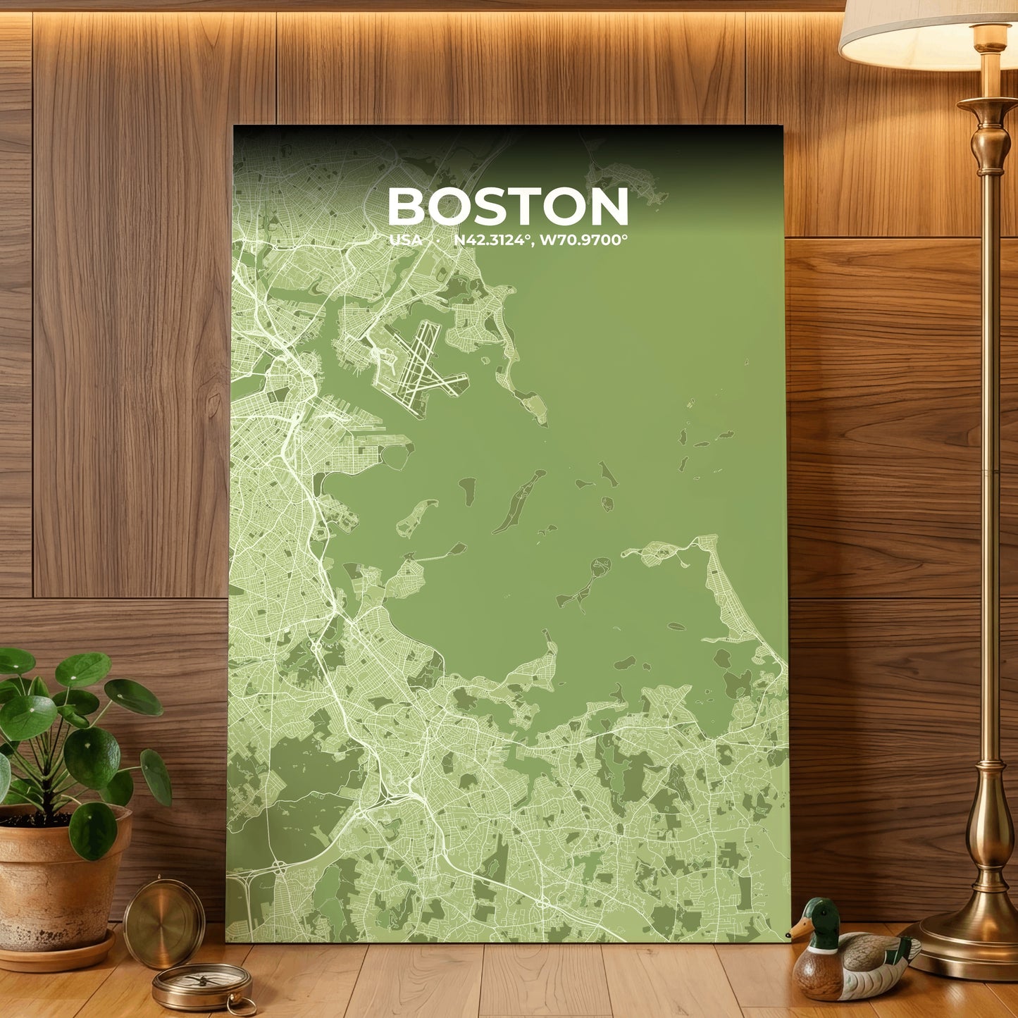 Boston Grove Map Poster