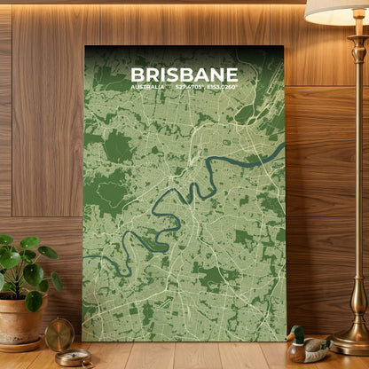 Brisbane Clay Map Poster