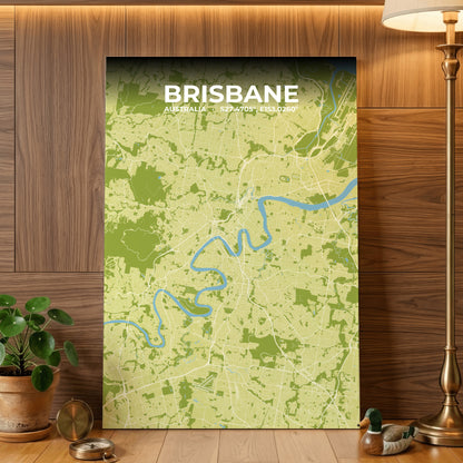 Brisbane Fern Map Poster