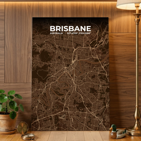 Brisbane Plum Map Poster