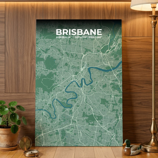 Brisbane Mist Map Poster